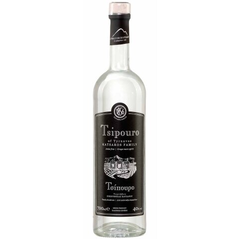 Tsipouro Tirnavou ohne Anis 40% 0,7l Katsaros