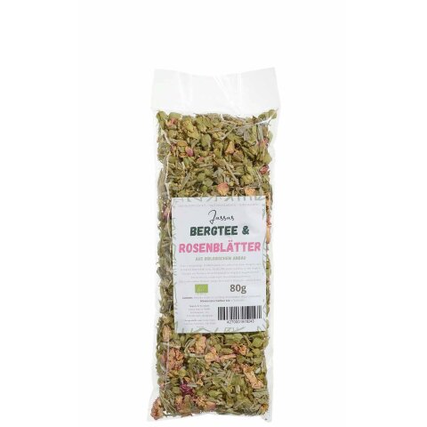 Griechischer Bergtee mit Rosenblättern Bio 80g Jassas GR-BIO-01