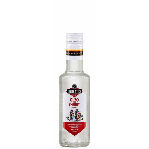 Ouzo mit Kirsche (Ouzo Cherry) 38% 0,2l Loukatos