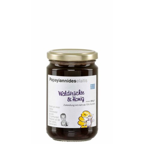 Waldfrüchte-Honig Konfitüre (70% Frucht) 380g Papayiannides