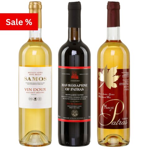 Griechischer Likörwein Probierset 3x 0,75l - Samos, Mavrodaphne & Muskat
