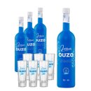 Jassas Ouzo 40% 4x 0,7l + 6 Gläser 2cl gratis