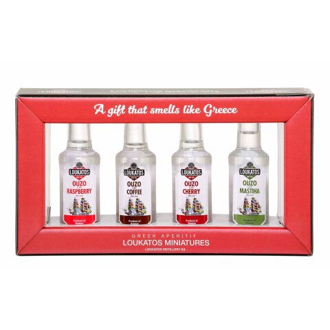 Ouzo Loukatos Taste No. 2 38% Probierbox 4x 50ml