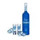 Jassas Ouzo 40% 0,7l + 2 Gläser in Geschenkbox