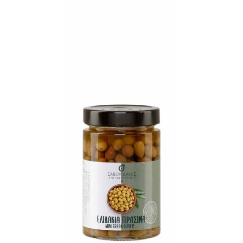 Grüne Koroneiki Oliven aus Kreta 220g Savouidakis