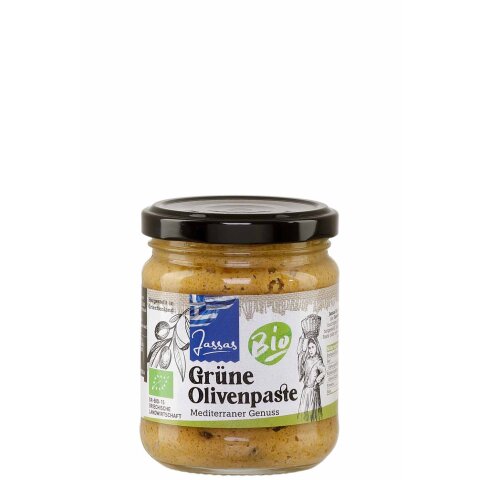 Grüne Olivenpaste Bio 195g Jassas GR-BIO-15