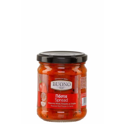 Rote Paprika Paste mit Knoblauch 200g Buono