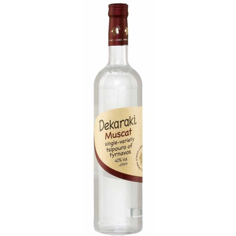 Tsipouro Dekaraki "Muscat" ohne Anis 40% 0,7l I. Arvanitis