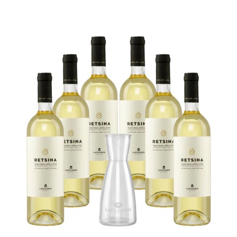 Retsina Lafazanis 6x 0,75l + Wein-Karaffe gratis